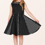 Kids Alexia Polka Dot Dress - Black