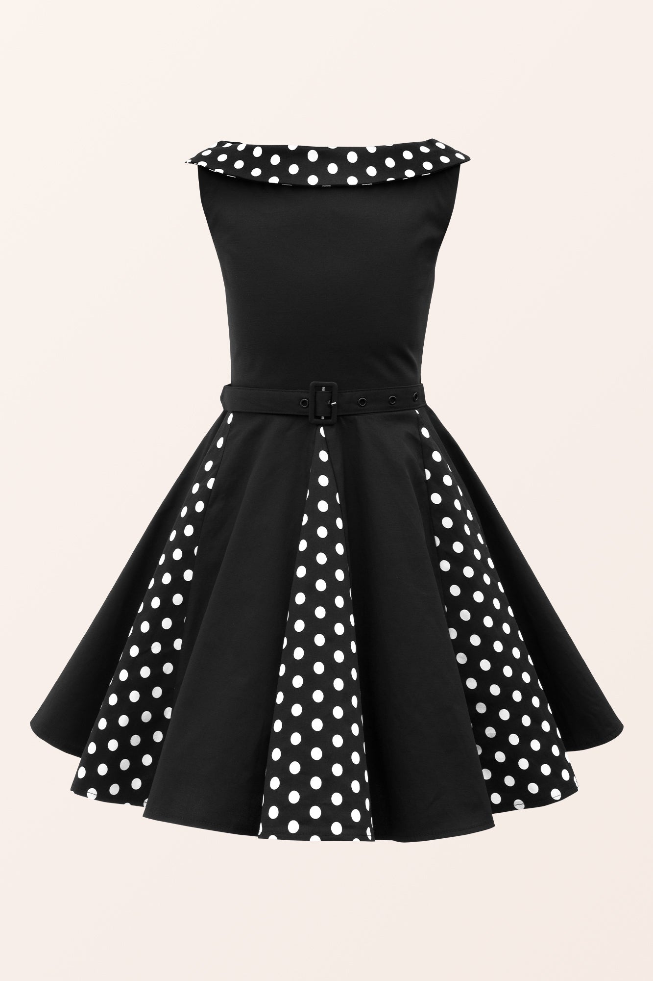 Kids Alexia Polka Dot Dress - Black
