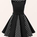 Kids Alexia Polka Dot Dress - Black