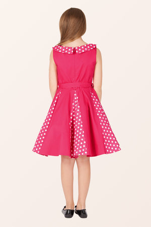 Kids Alexia Polka Dot Dress - Pink