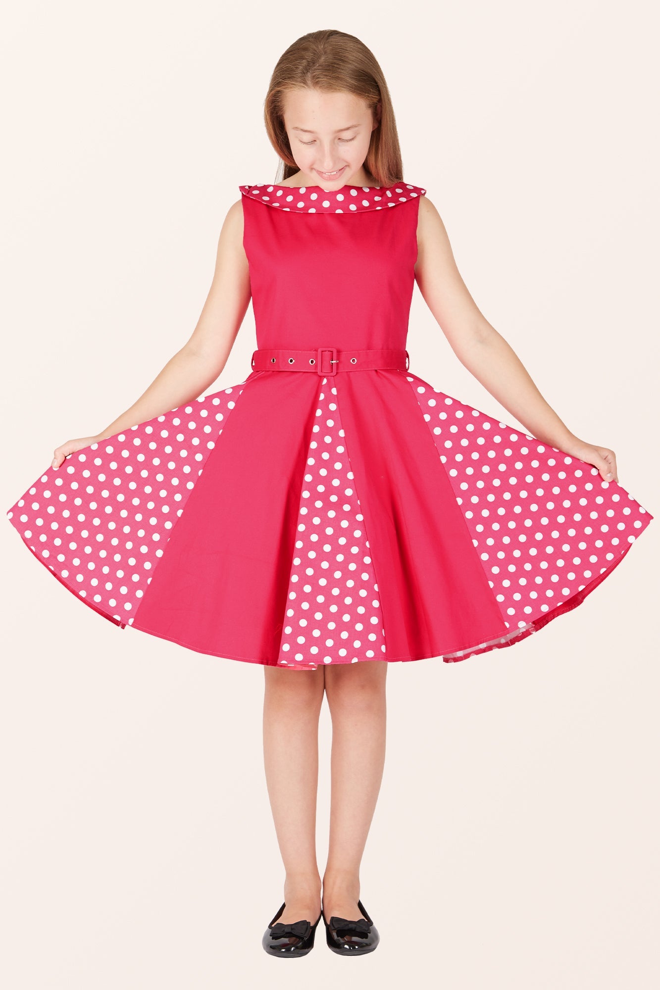 Kids Alexia Polka Dot Dress - Pink