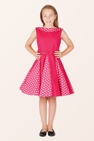 Kids Alexia Polka Dot Dress - Pink