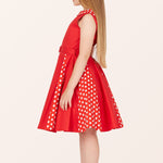Kids Alexia Polka Dot Dress - Red