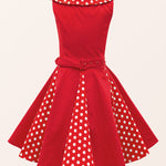 Kids Alexia Polka Dot Dress - Red