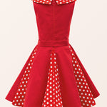 Kids Alexia Polka Dot Dress - Red