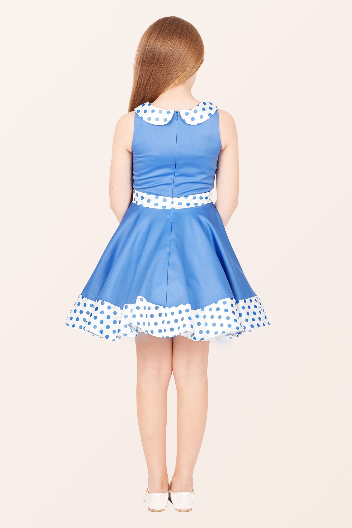 Kids Zoey Polka Dot Dress - Blue
