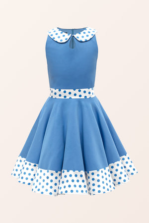 Kids Zoey Polka Dot Dress - Blue