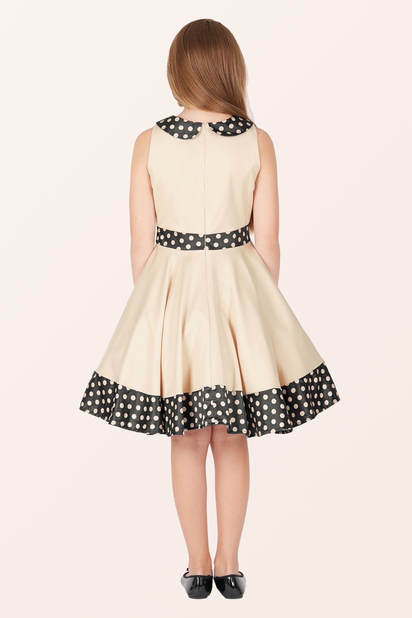 Kids Zoey Polka Dot Dress - Champagne