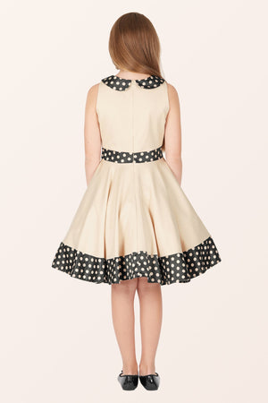 Kids Zoey Polka Dot Dress - Champagne
