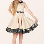 Kids Zoey Polka Dot Dress - Champagne
