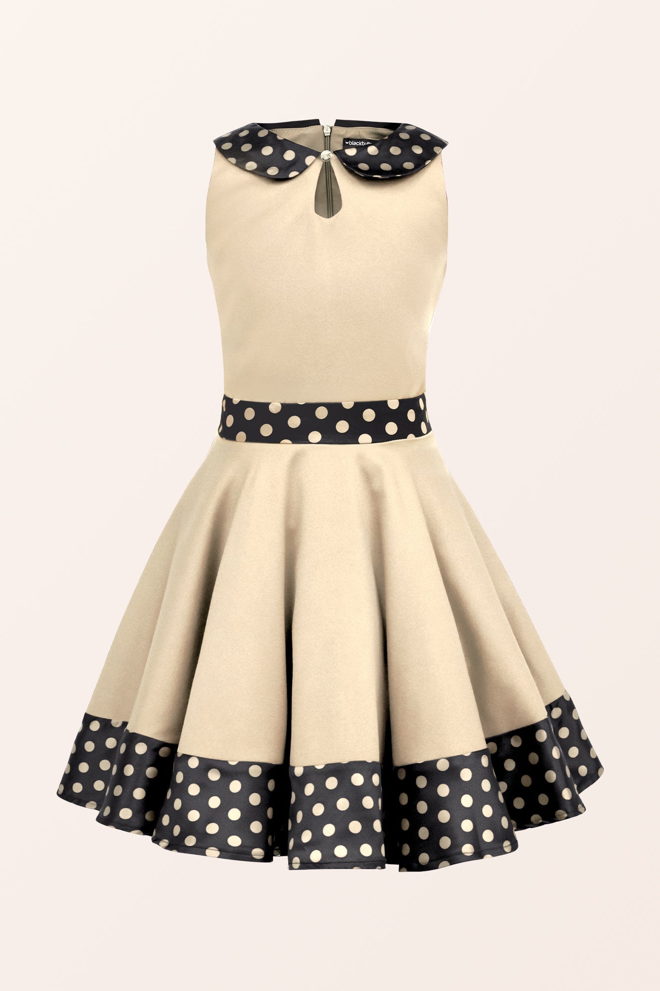 Kids Zoey Polka Dot Dress - Champagne