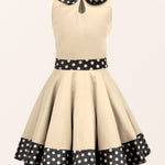 Kids Zoey Polka Dot Dress - Champagne
