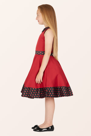 Kids Zoey Polka Dot Dress - Red