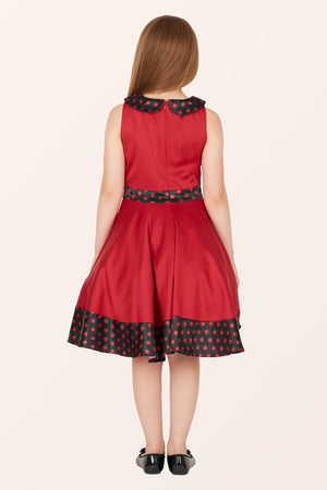 Kids Zoey Polka Dot Dress - Red