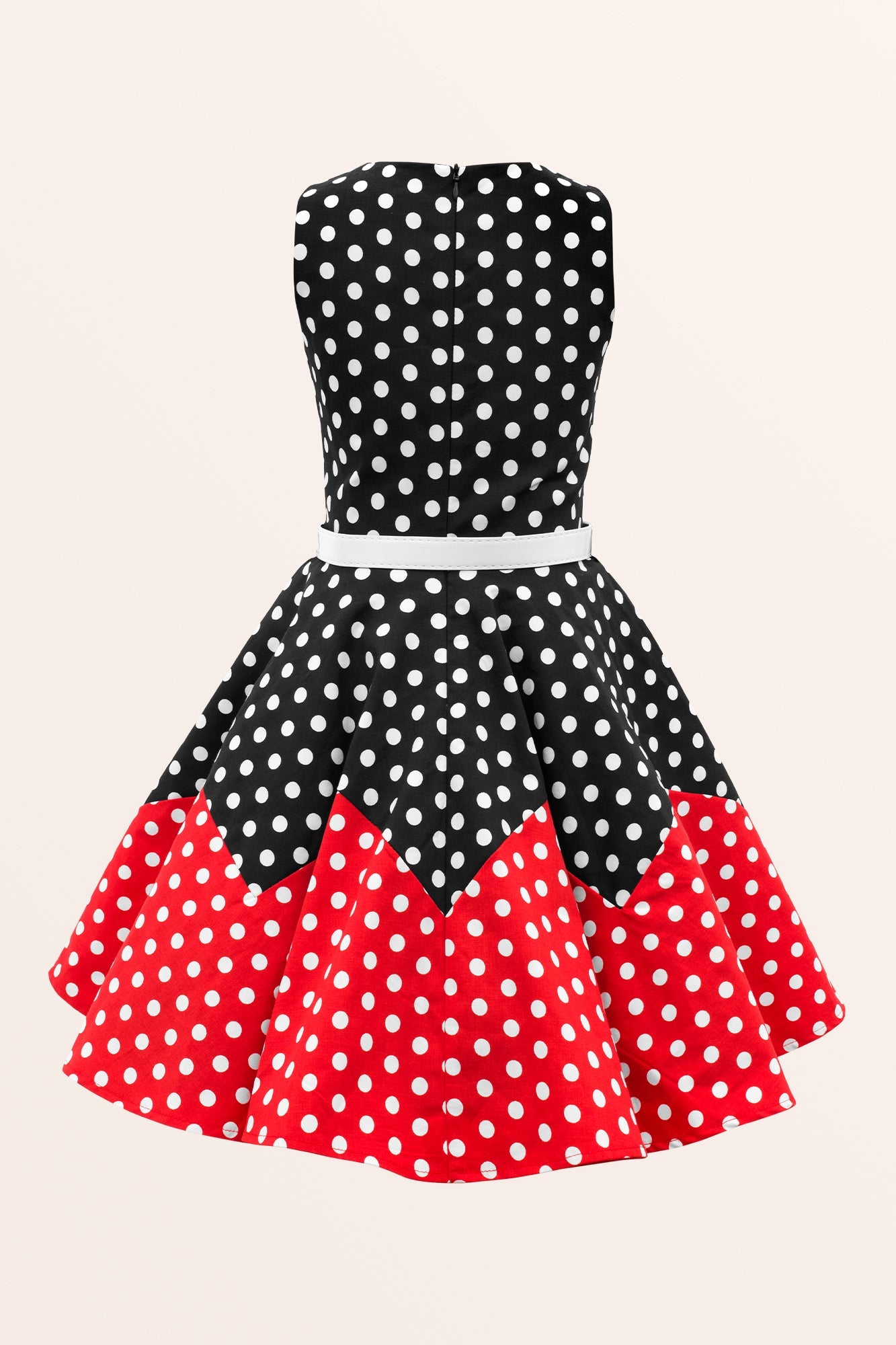 Kids Amy Polka Dot Dress - Black Red