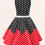 Kids Amy Polka Dot Dress - Black Red