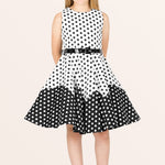 Kids Amy Polka Dot Dress - White Black