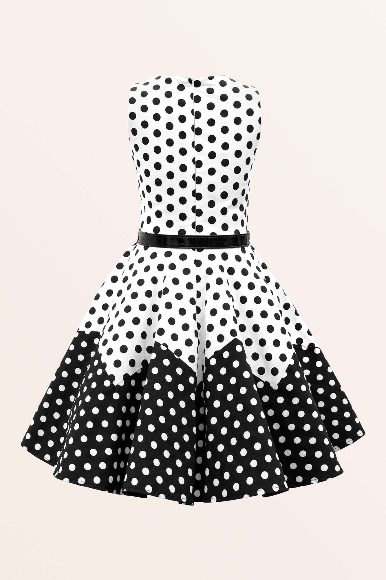 Kids Amy Polka Dot Dress - White Black