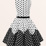 Kids Amy Polka Dot Dress - White Black