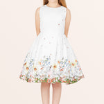 Kids Kira Flora Dress - White