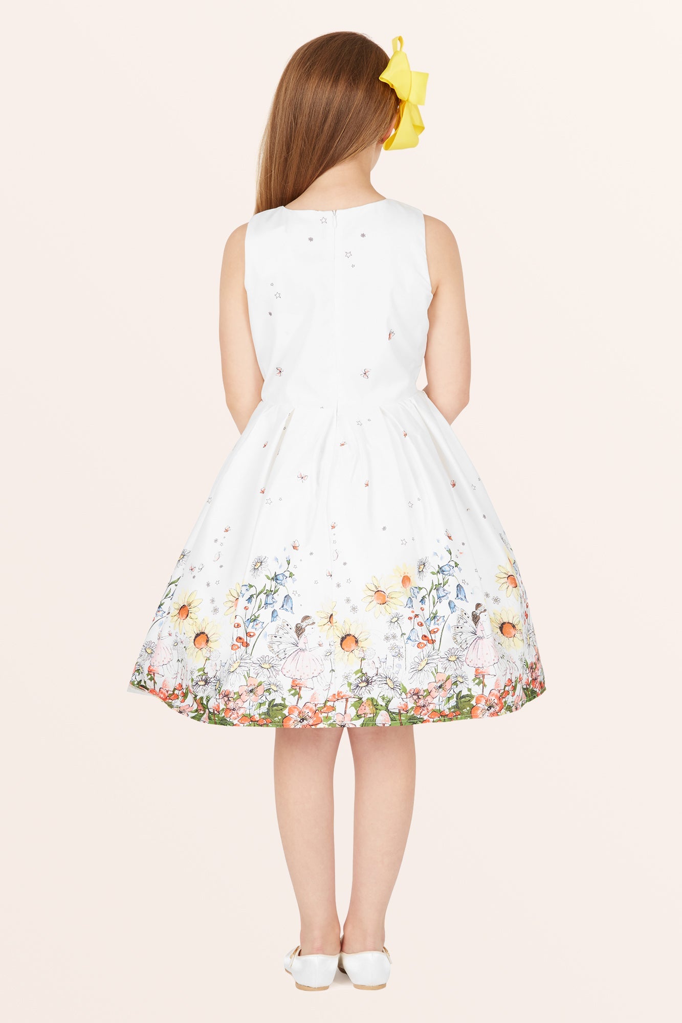 Kids Kira Flora Dress - White