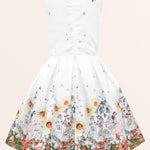 Kids Kira Flora Dress - White