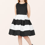 Kids Lilly Striped Dress - Black