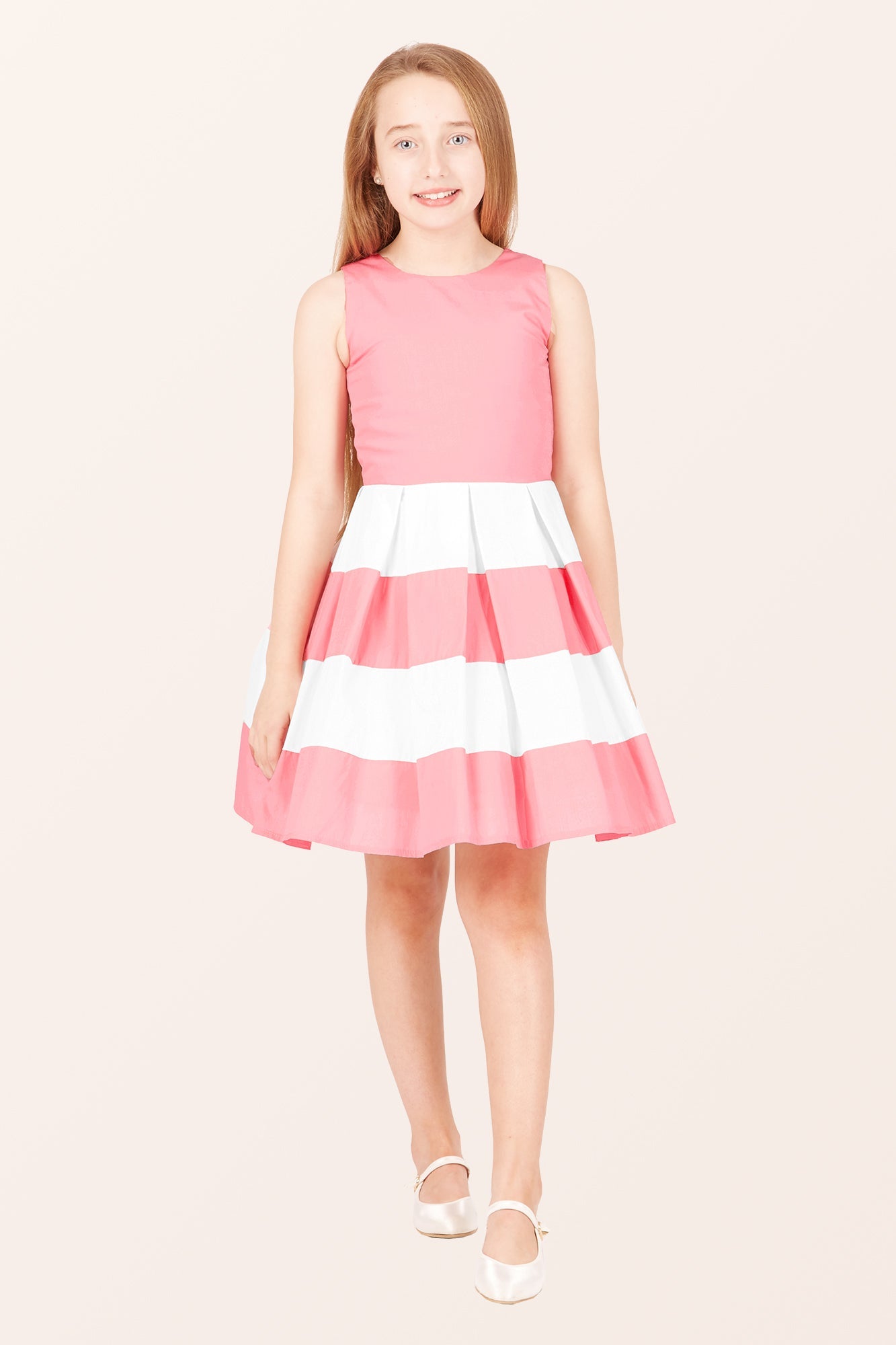 Kids Lilly Striped Dress - Pink