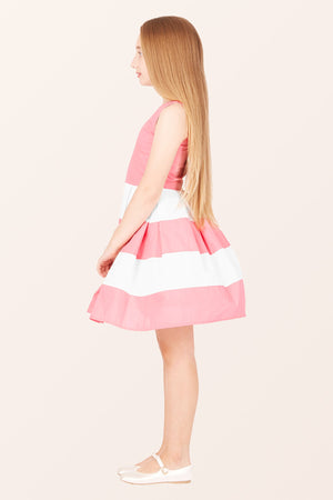 Kids Lilly Striped Dress - Pink