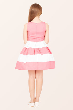 Kids Lilly Striped Dress - Pink