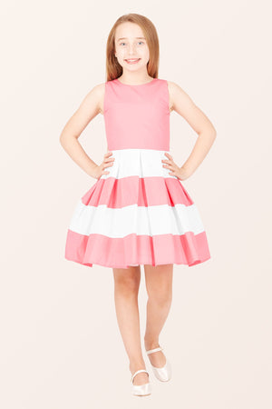 Kids Lilly Striped Dress - Pink