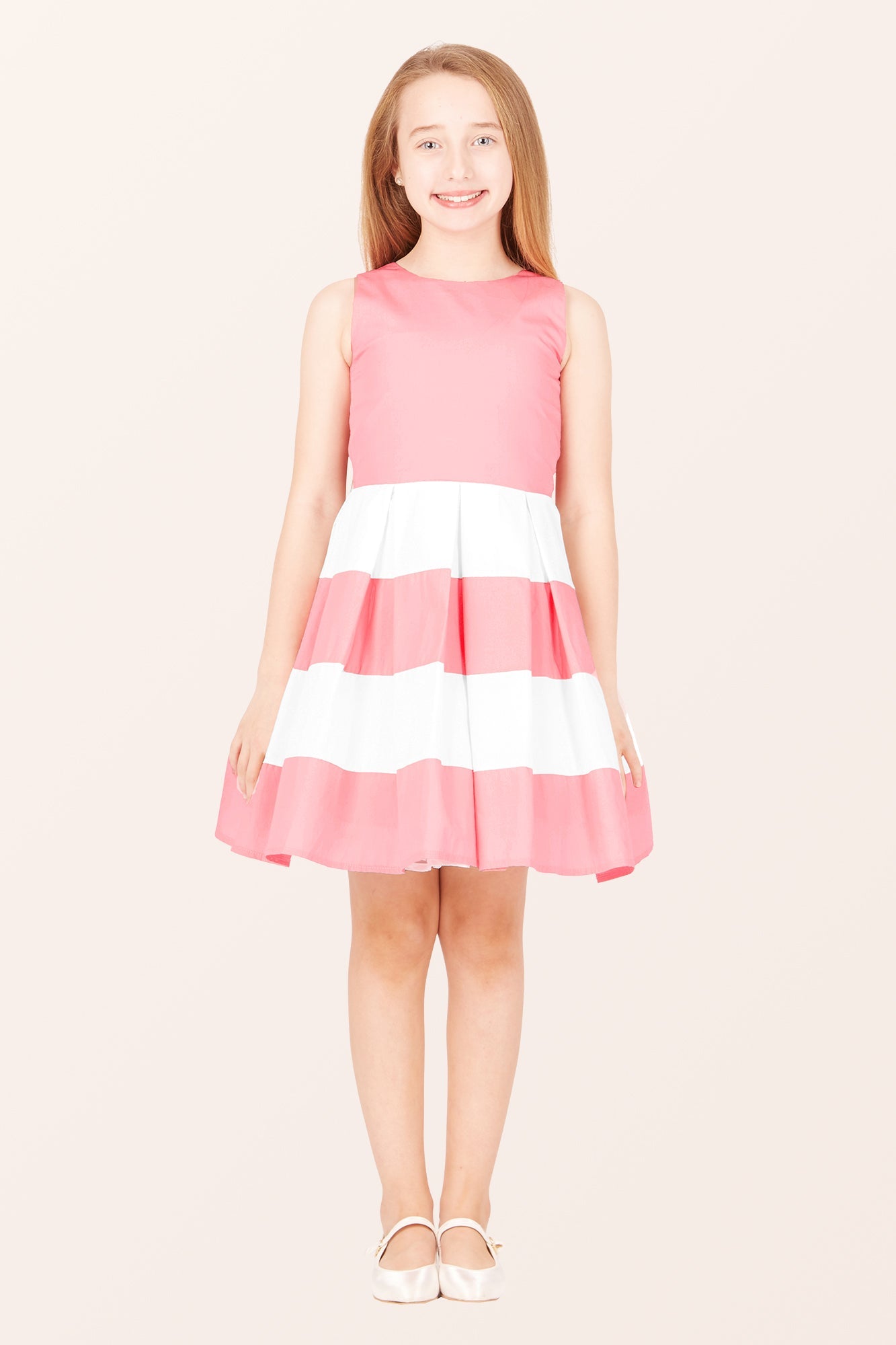 Kids Lilly Striped Dress - Pink