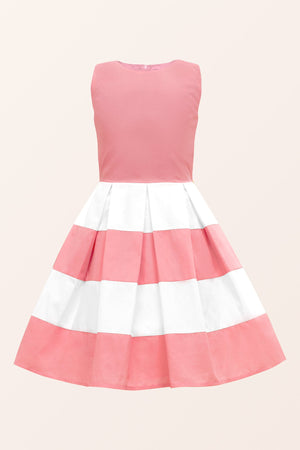 Kids Lilly Striped Dress - Pink