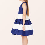 Kids Lilly Striped Dress - Royal Blue