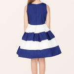 Kids Lilly Striped Dress - Royal Blue