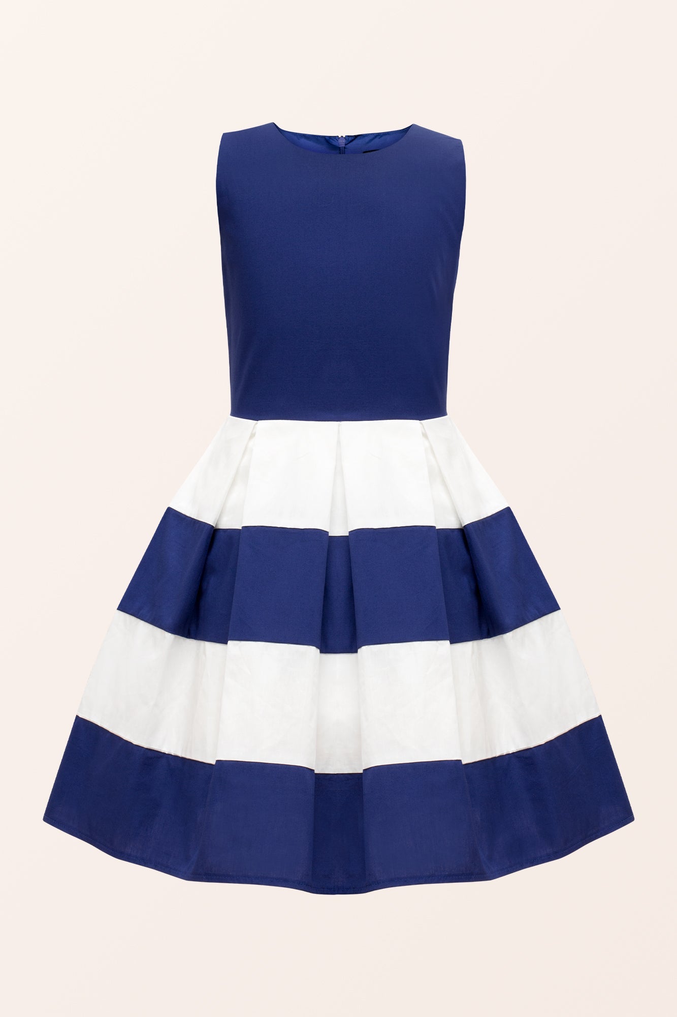Kids Lilly Striped Dress - Royal Blue