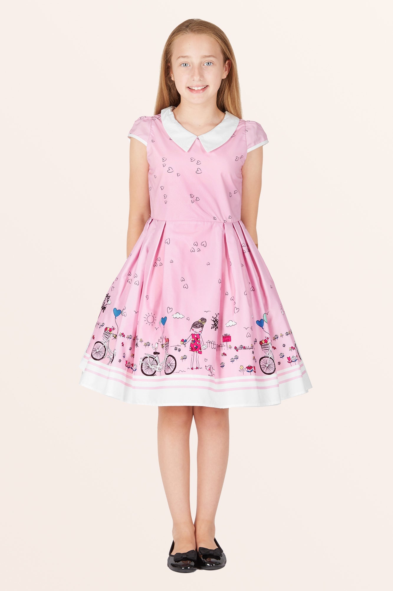 Kids Olivia Polka Dot Dress - Pink