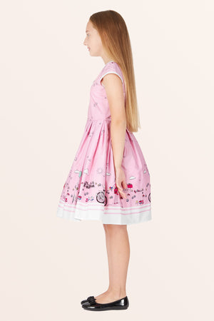 Kids Olivia Polka Dot Dress - Pink