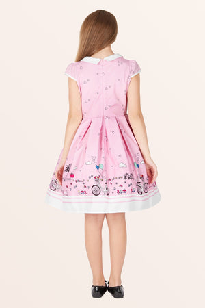Kids Olivia Polka Dot Dress - Pink