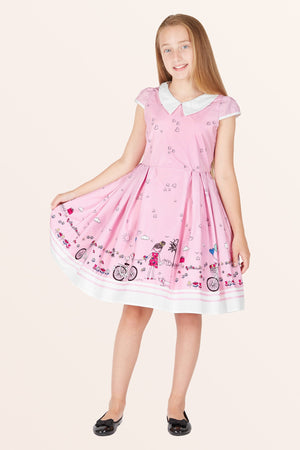 Kids Olivia Polka Dot Dress - Pink