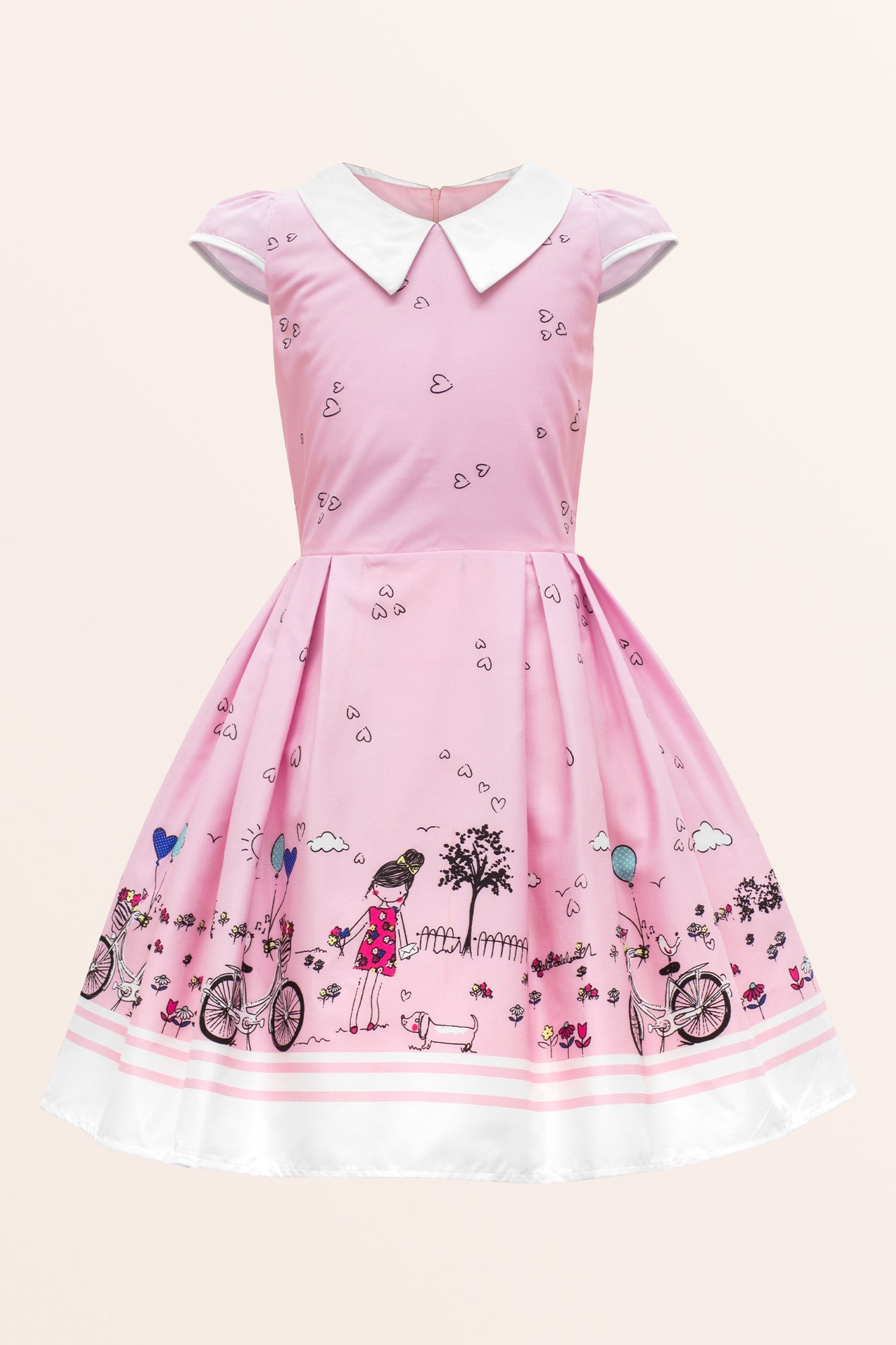 Kids Olivia Polka Dot Dress - Pink