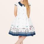 Kids Olivia Polka Dot Dress - White