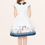 Kids Olivia Polka Dot Dress - White