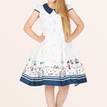 Kids Olivia Polka Dot Dress - White