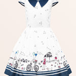 Kids Olivia Polka Dot Dress - White