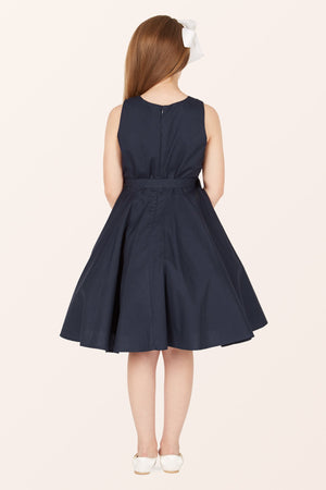 Kids Audrey Clarity Dress - Midnight Blue