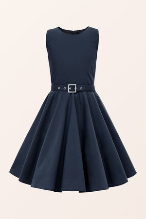 Kids Audrey Clarity Dress - Midnight Blue