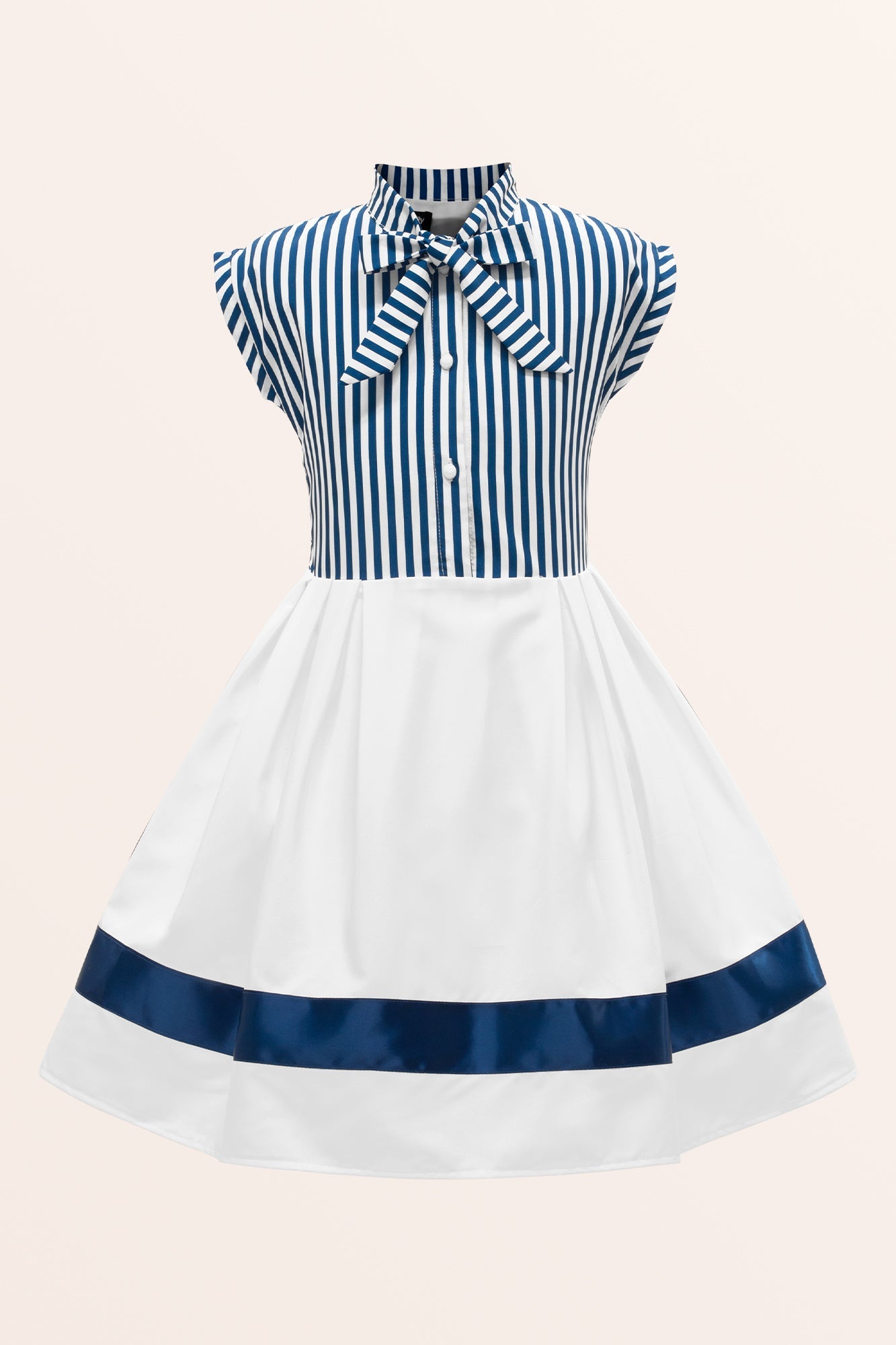 Kids Polly Striped Dress - Blue
